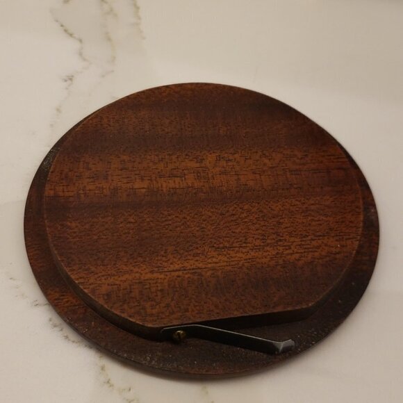 COMITTI of London Wooden Mantel Clock Brass feet 8"h x 6"w - Picture 8 of 11